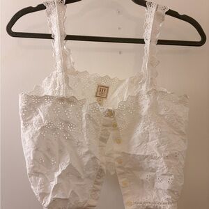 Gap x Doen White Eyelet Lace Camisole